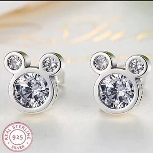 Sterling Silver Mickey Mouse Earrings